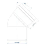 POLOPLAST PO Bend POLO-KAL NG DN 200/45 Degree – 02963