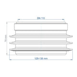 POLOPLAST PO Transition from spigot end to socket of other material POLO-KAL DN 110/129-138mm – 02862