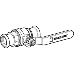 GEBERIT GE Mapress Exposed Ball Valve with Lever d15mm, Brass, NPW – 94922