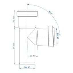 POLOPLAST PO Branch POLO-KAL NG DN 40/40/87 Degrees – 02208