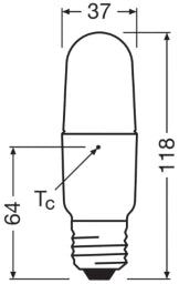 LEDVANCE LED CLASSIC STICK P 8.5W 827 Frosted E27 – 4099854057113
