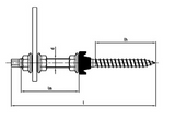 Hanger Bolts M10x250 with Adapter Plate + DIN 6923 + EPDM SALE